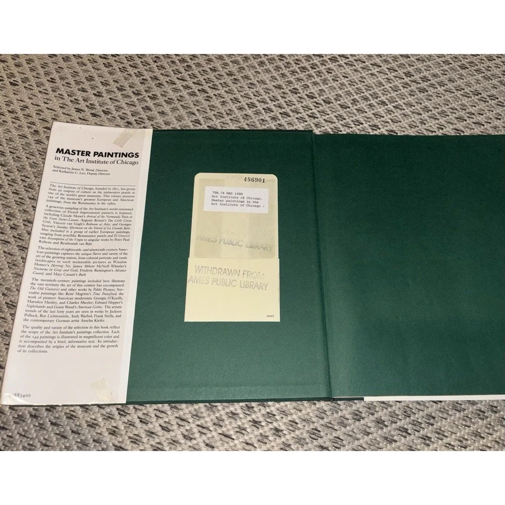 Master Paintings in the Art Institute of Chicago Hardcover Non Fiction History